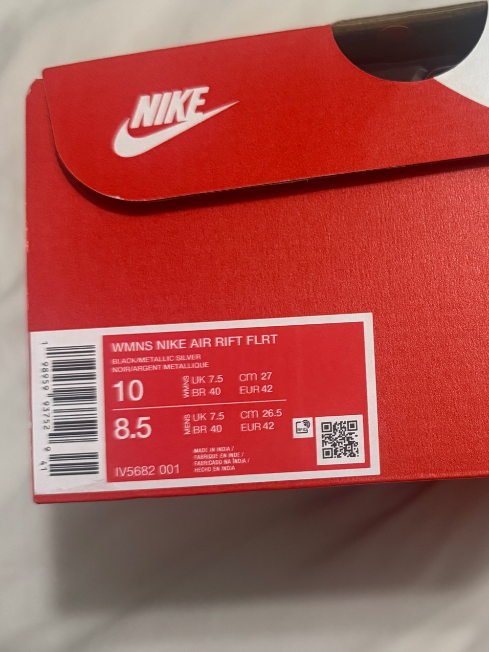 NIB Nike Air Rift Florette Leather Tabi Style Split Toe Sneakers Womens Size 10 - Picture 7 of 8